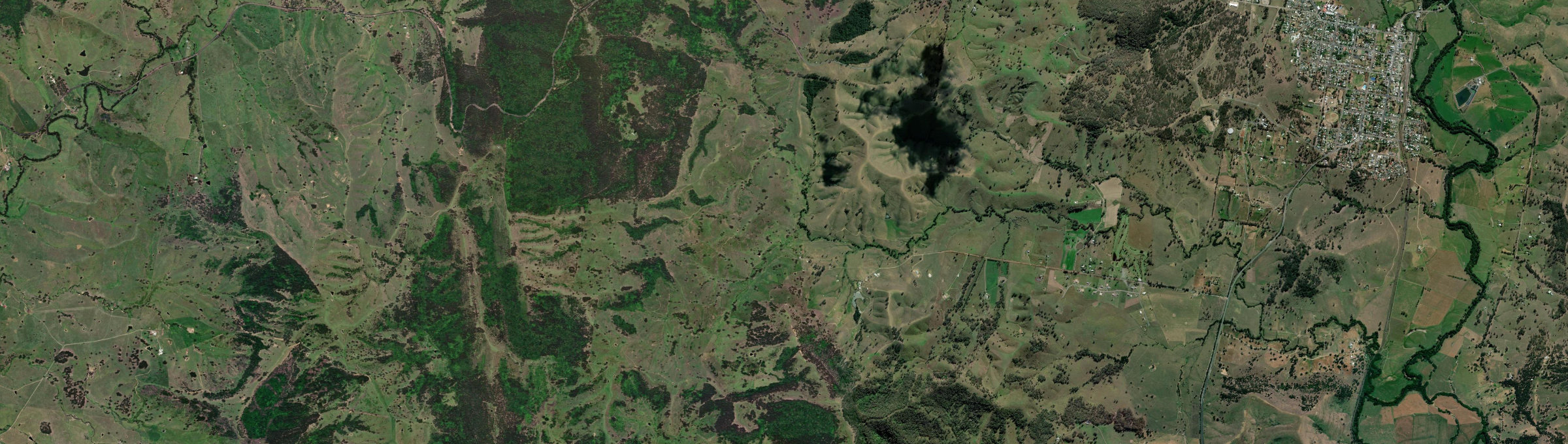 Aerial view of Hanleys Creek, NSW