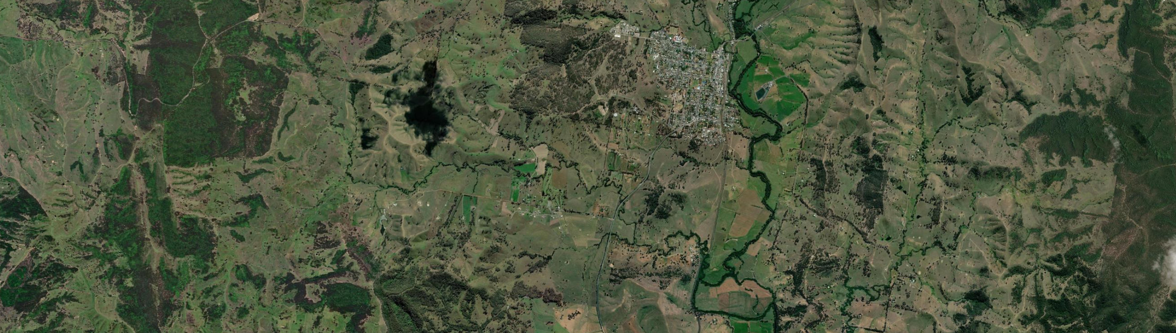 Aerial view of Tabbil Creek, NSW