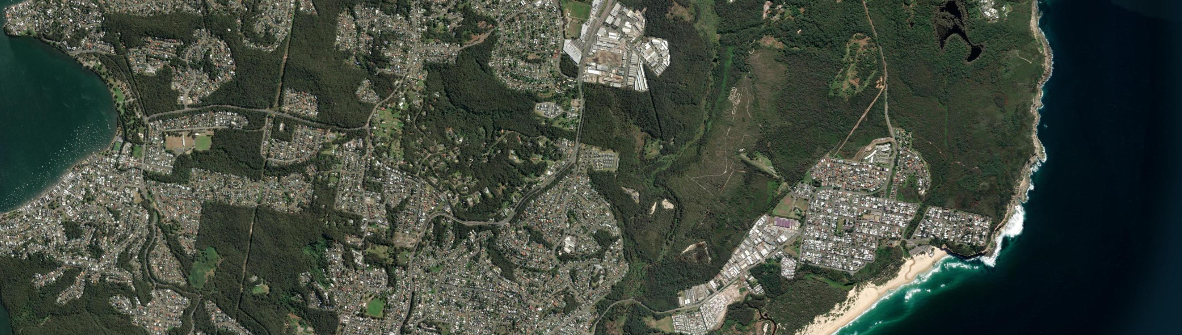 Aerial view of Jewells, NSW