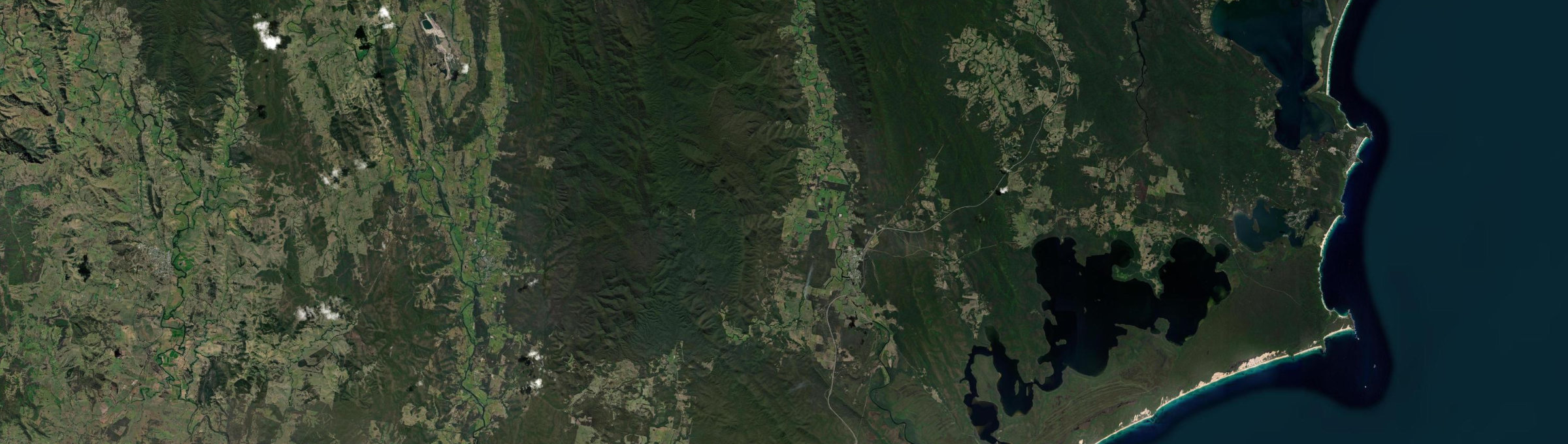 Aerial view of Bulahdelah, NSW