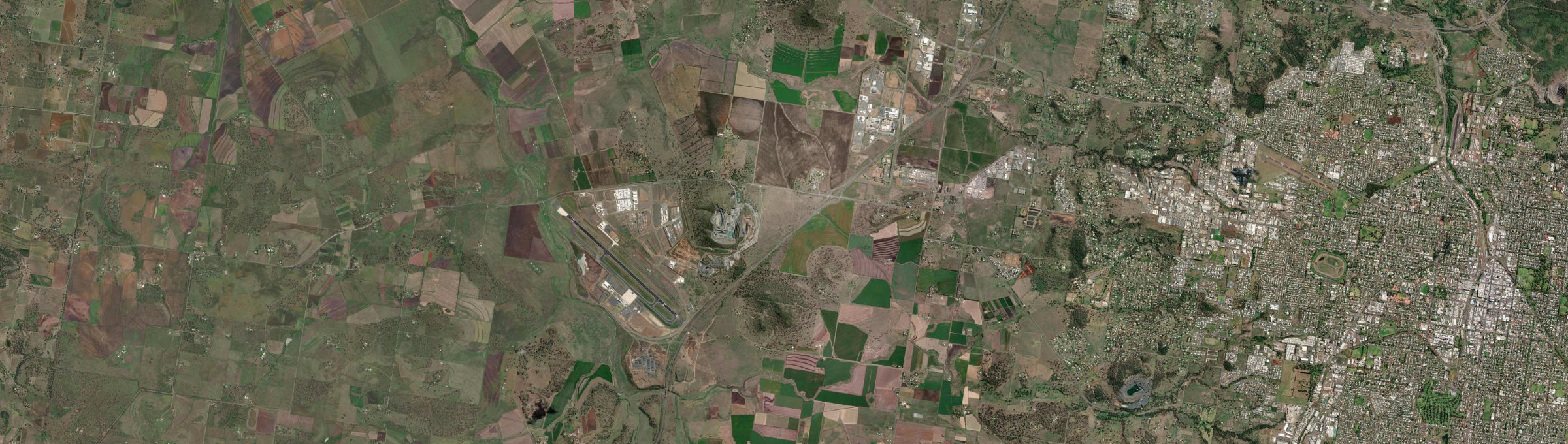 Aerial view of Wellcamp, QLD