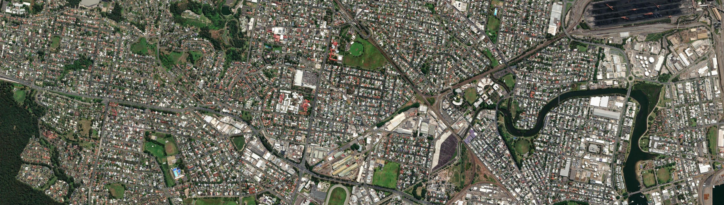 Aerial view of Georgetown (NSW), NSW