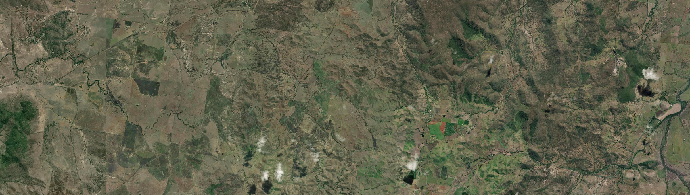 Aerial view of Wilson Valley, QLD