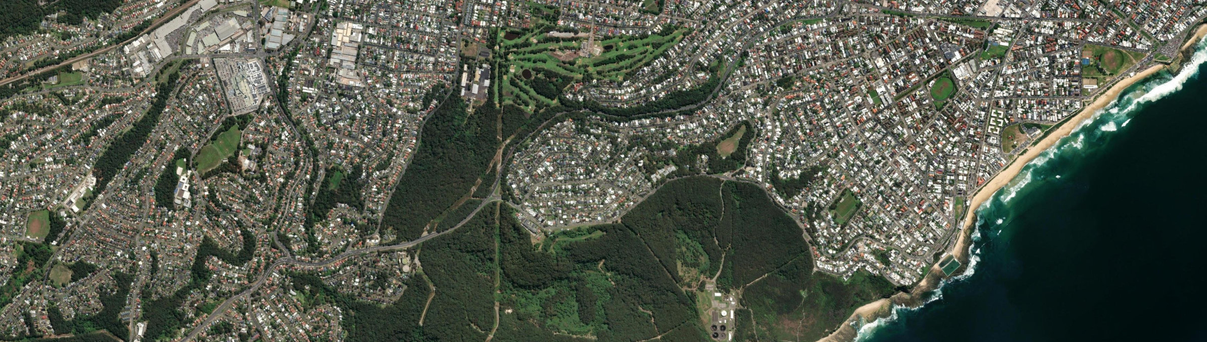 Aerial view of Merewether Heights, NSW