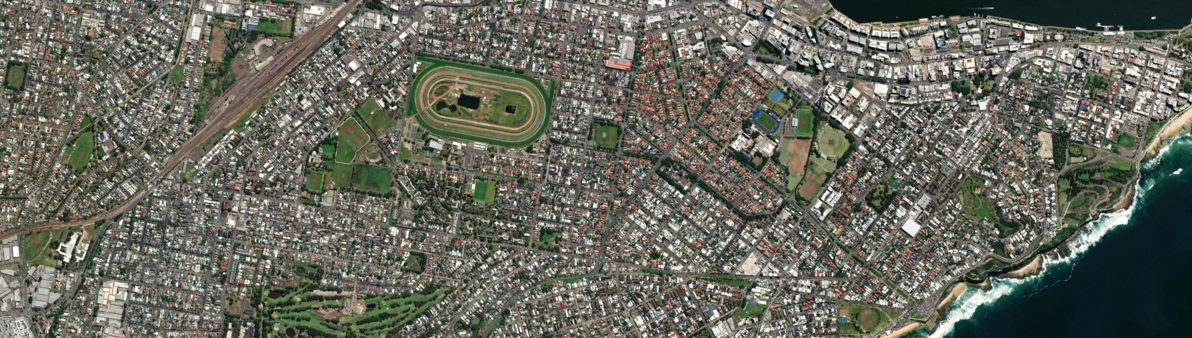 Aerial view of Hamilton South, NSW