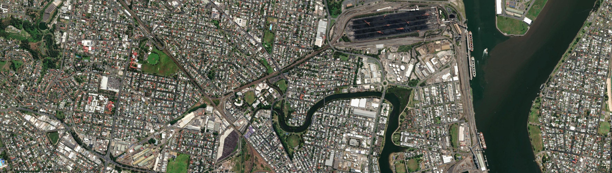 Aerial view of Tighes Hill, NSW