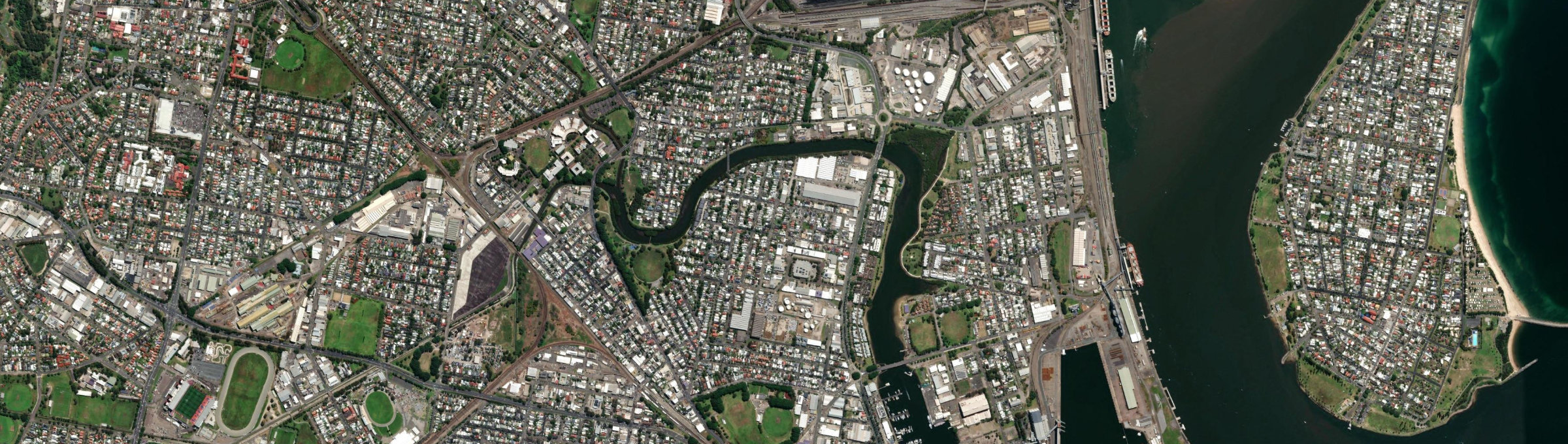 Aerial view of Maryville, NSW