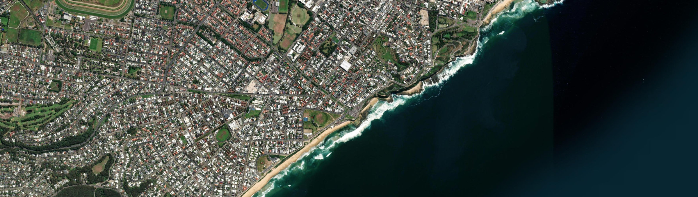 Aerial view of Bar Beach, NSW