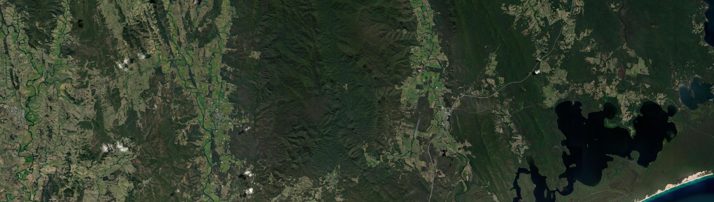 Aerial view of Crawford River, NSW