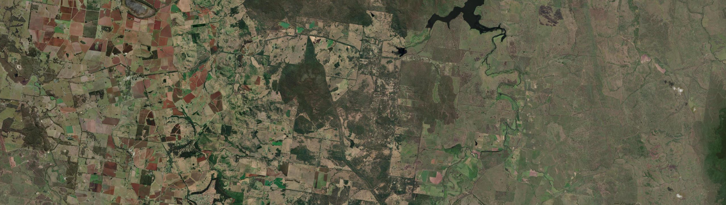 Aerial view of Wattle Camp, QLD