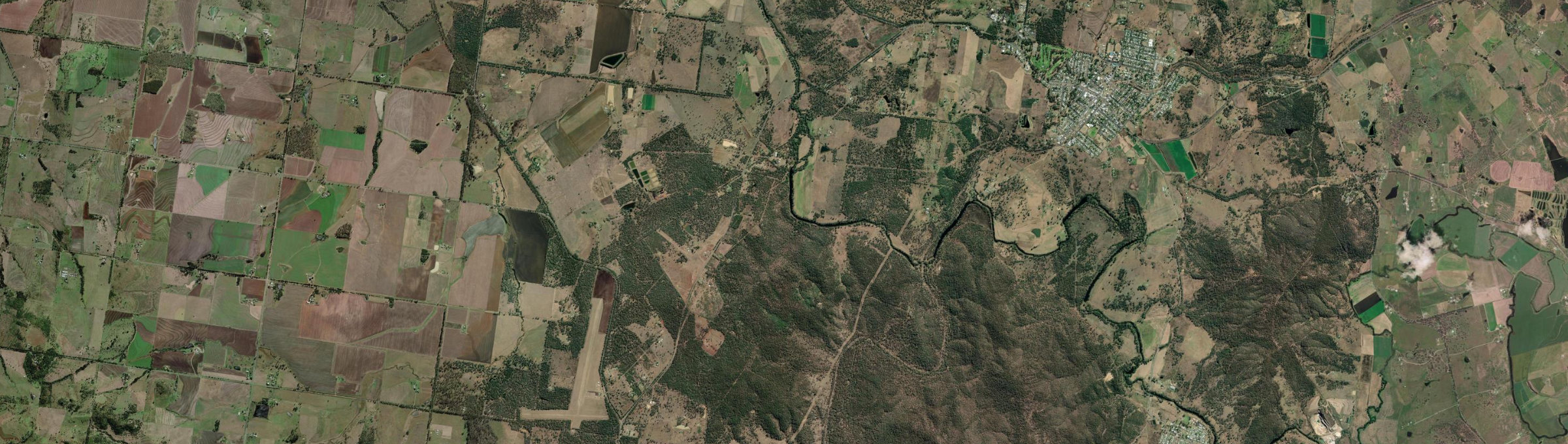 Aerial view of Ficks Crossing, QLD