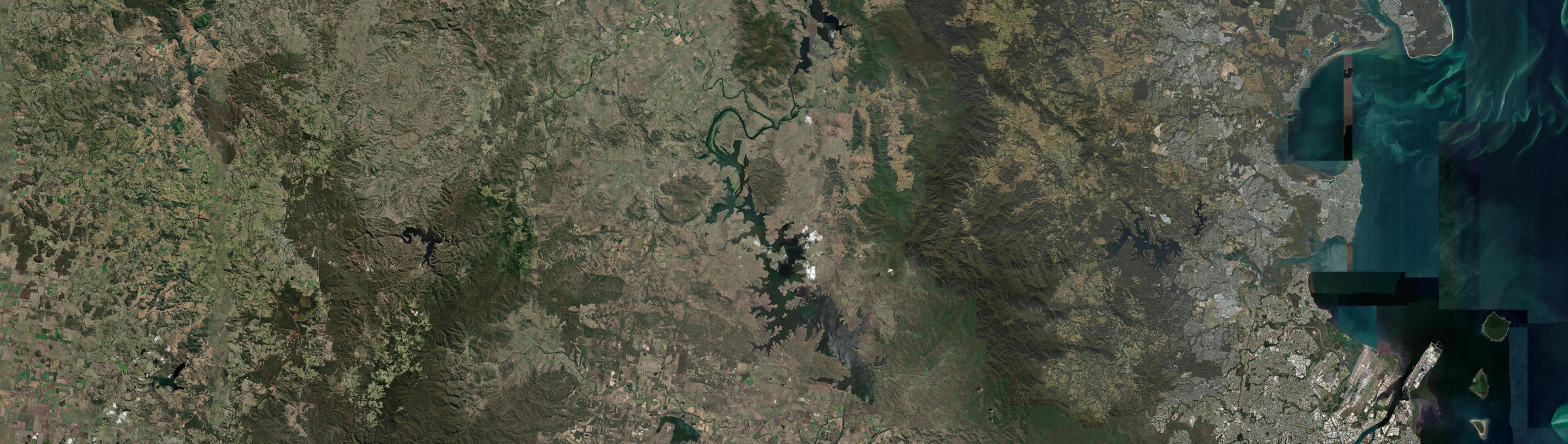 Aerial view of Lake Wivenhoe, QLD