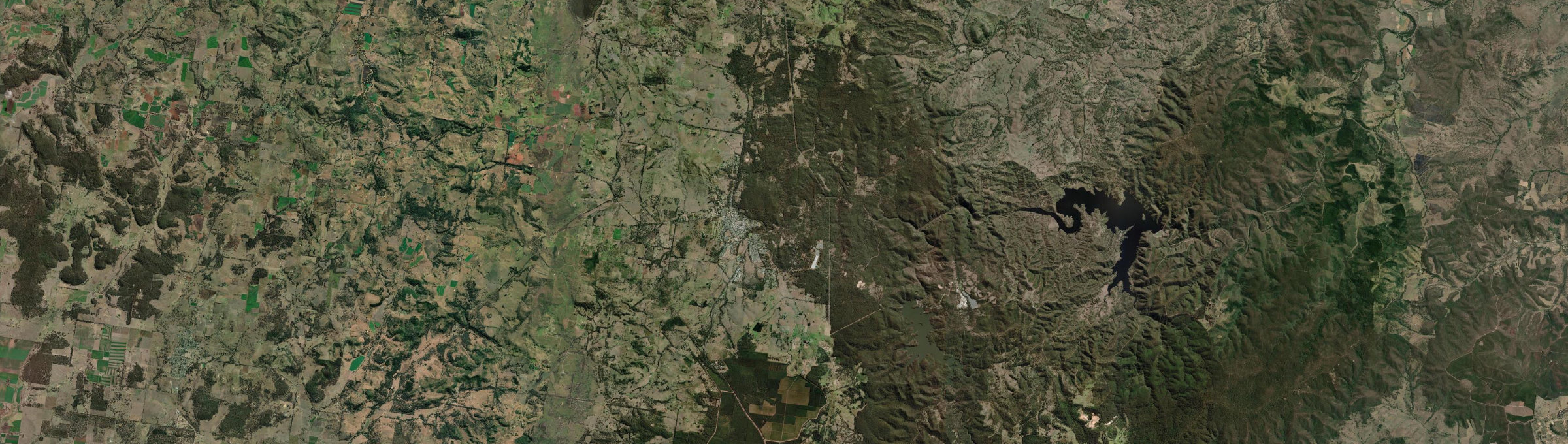 Aerial view of Crows Nest (Qld), QLD