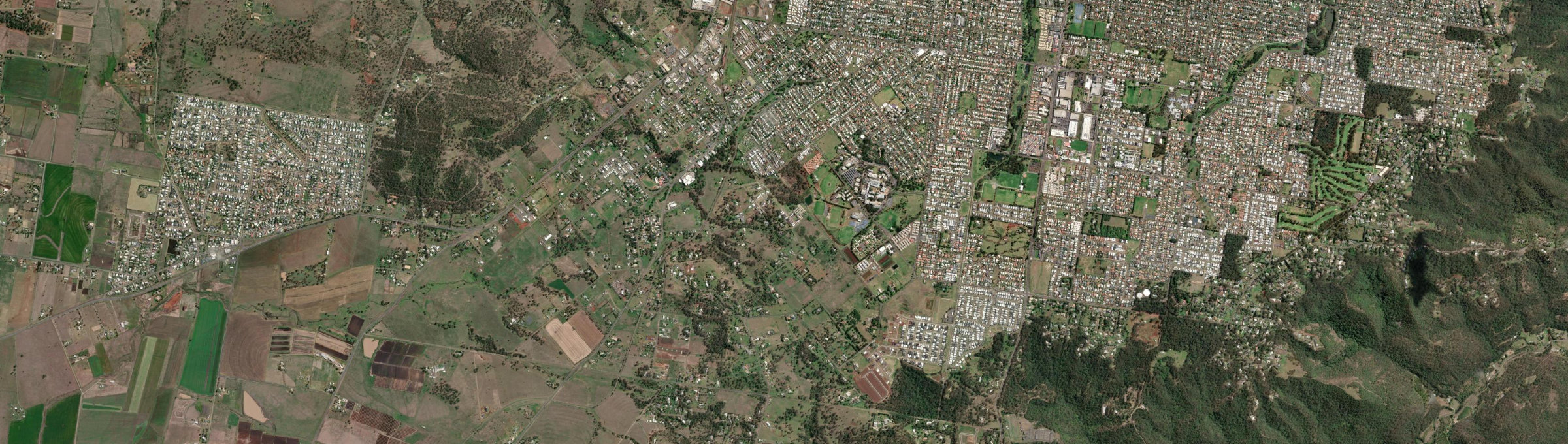 Aerial view of Darling Heights, QLD