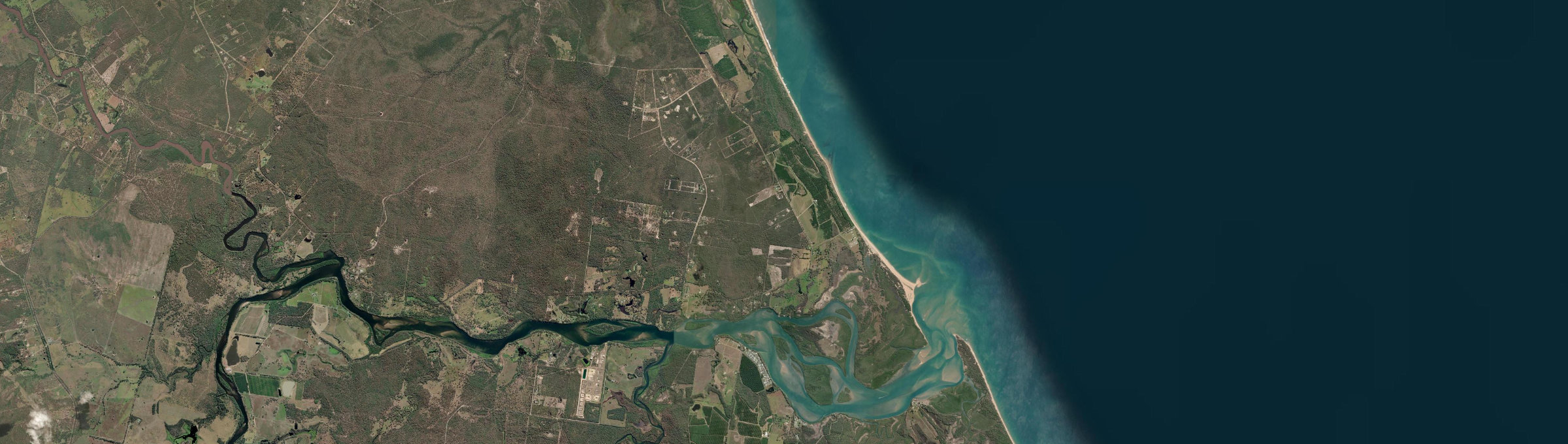 Aerial view of Rules Beach, QLD