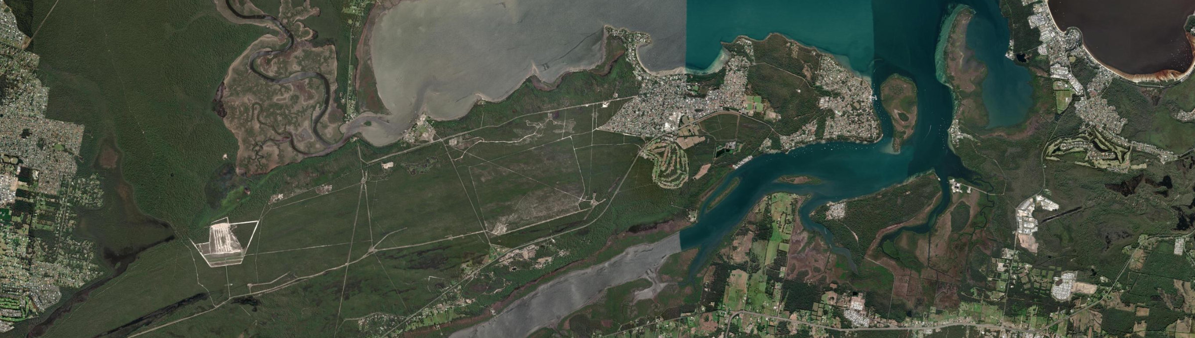 Aerial view of Tanilba Bay, NSW