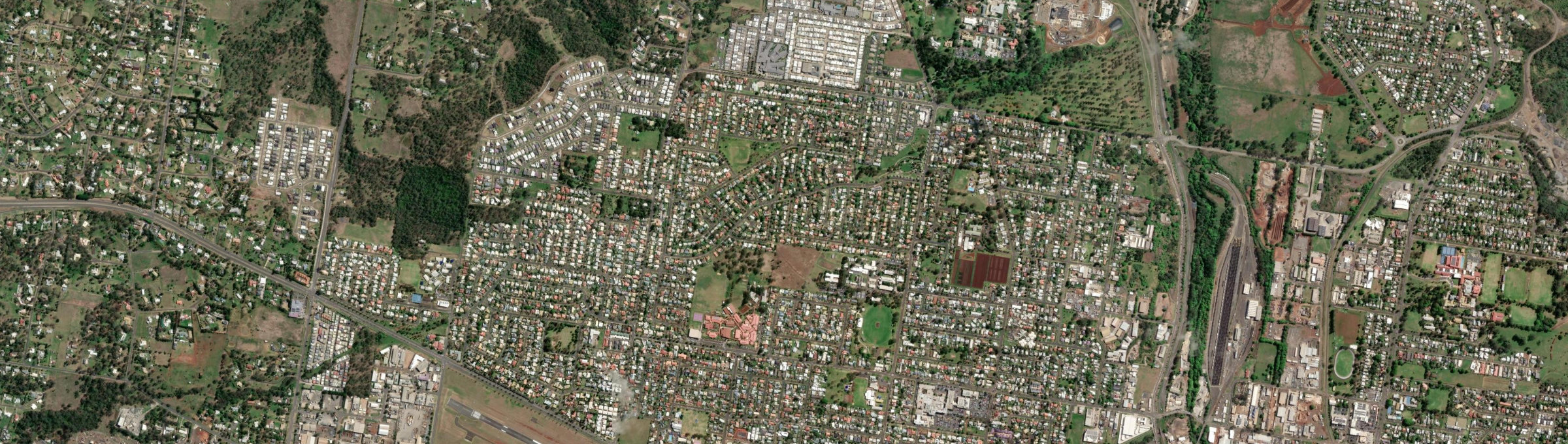Aerial view of Wilsonton Heights, QLD
