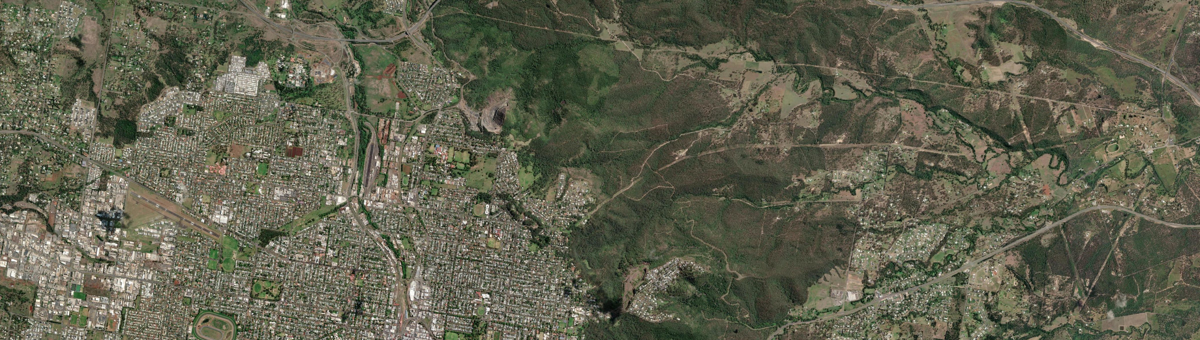 Aerial view of Mount Lofty, QLD