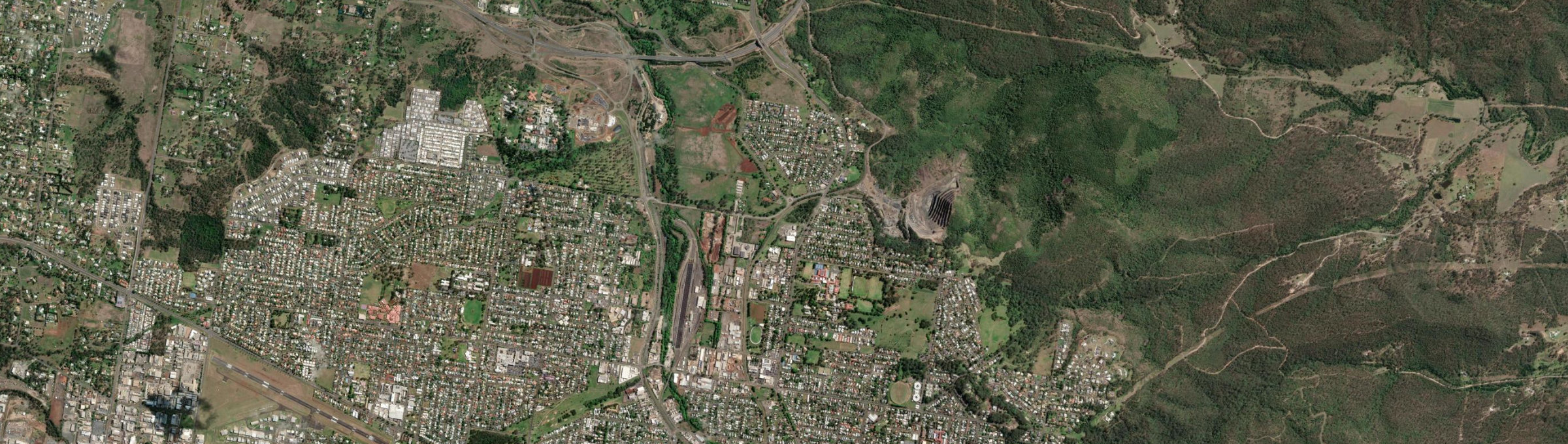 Aerial view of Harlaxton, QLD