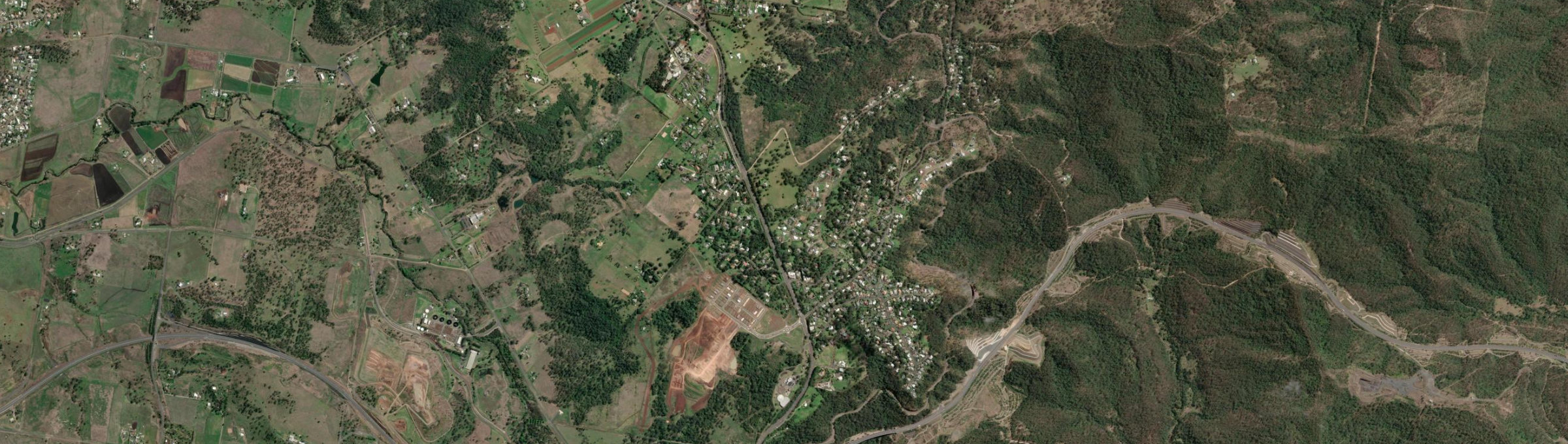 Aerial view of Blue Mountain Heights, QLD