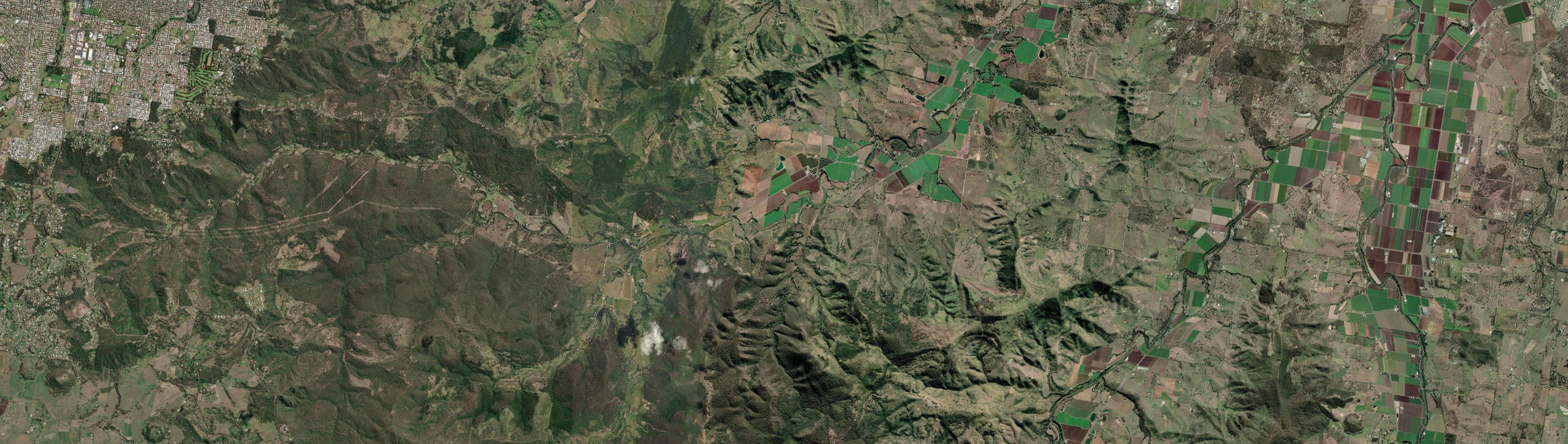 Aerial view of Flagstone Creek, QLD