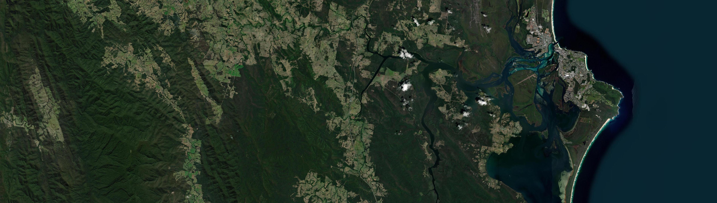 Aerial view of Coolongolook, NSW