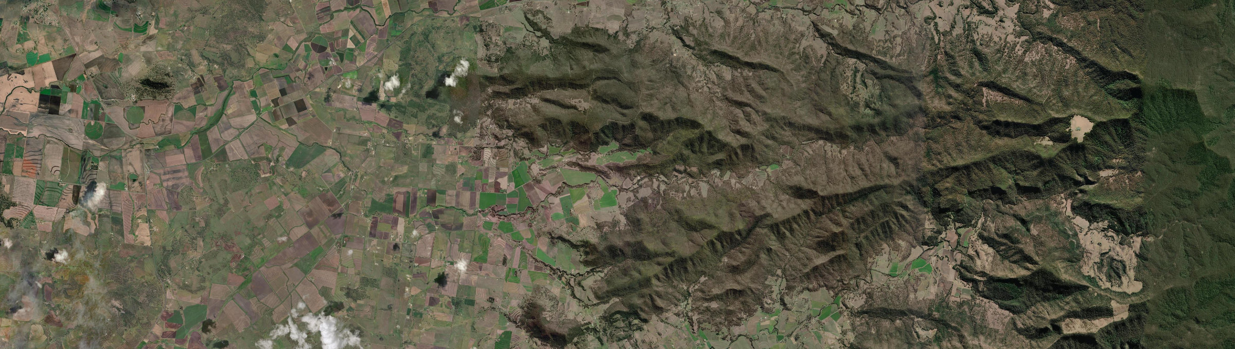 Aerial view of Upper Freestone, QLD