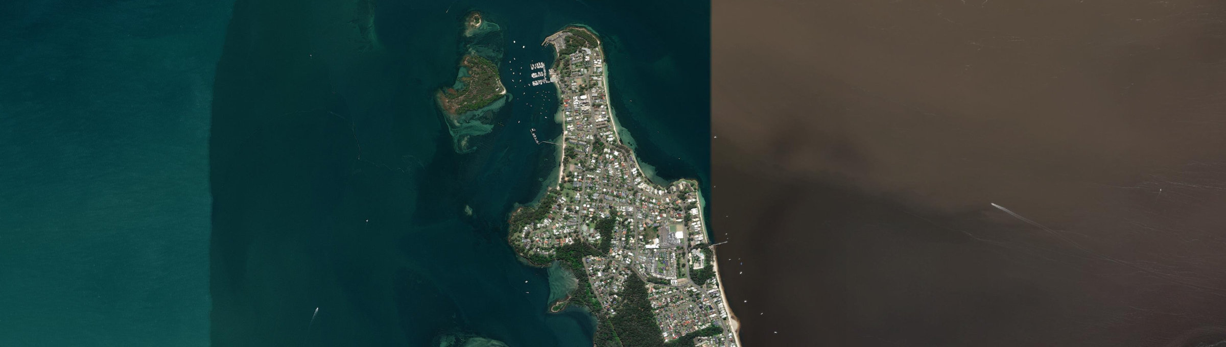 Aerial view of Soldiers Point, NSW