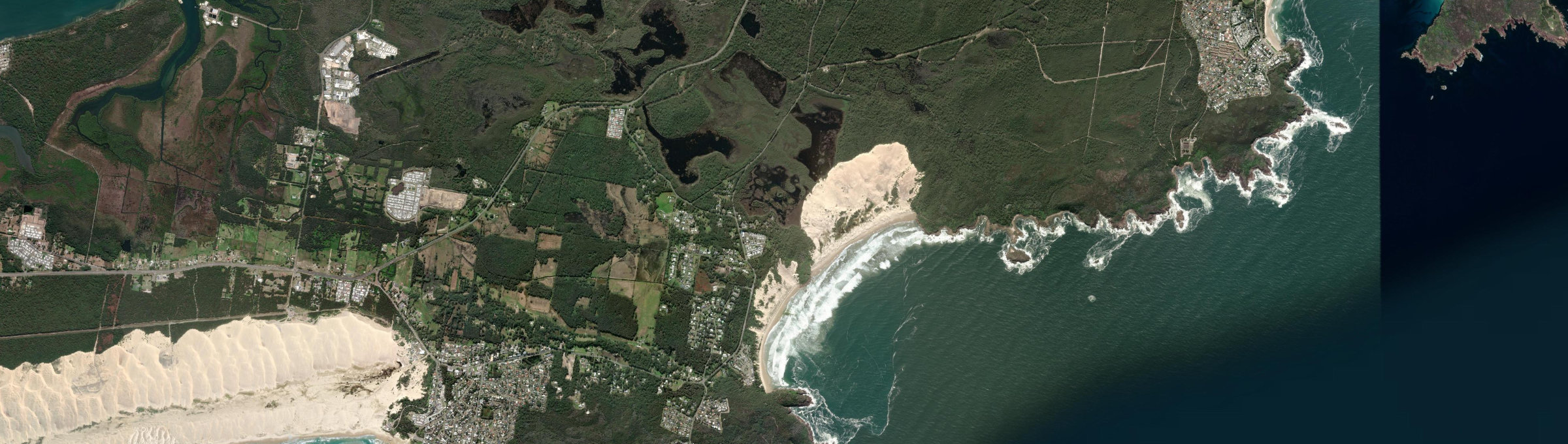 Aerial view of One Mile (NSW), NSW