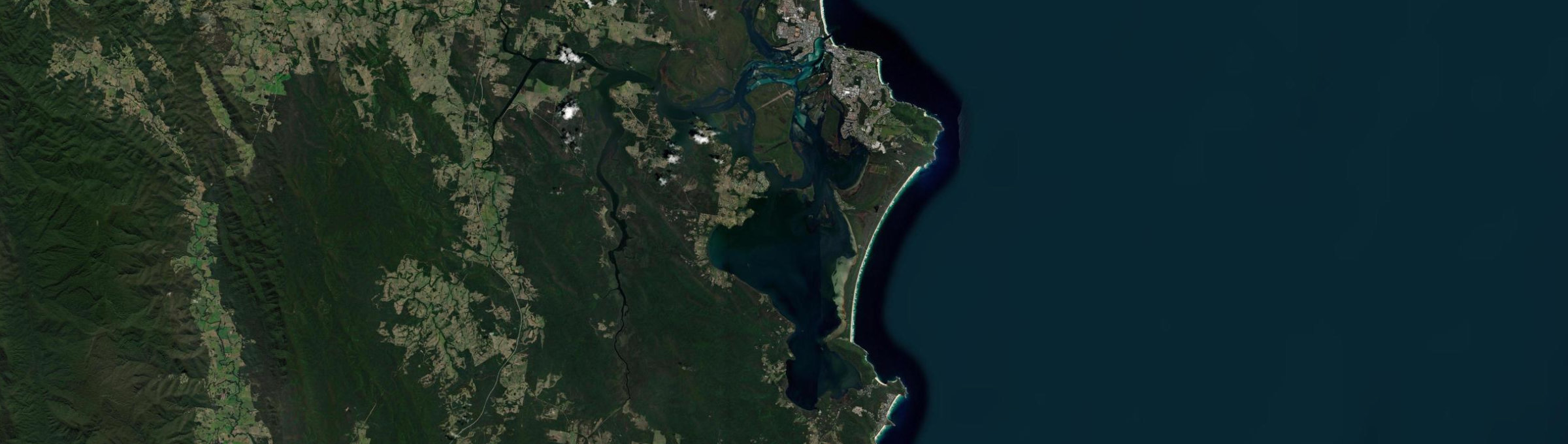 Aerial view of Wallis Lake, NSW