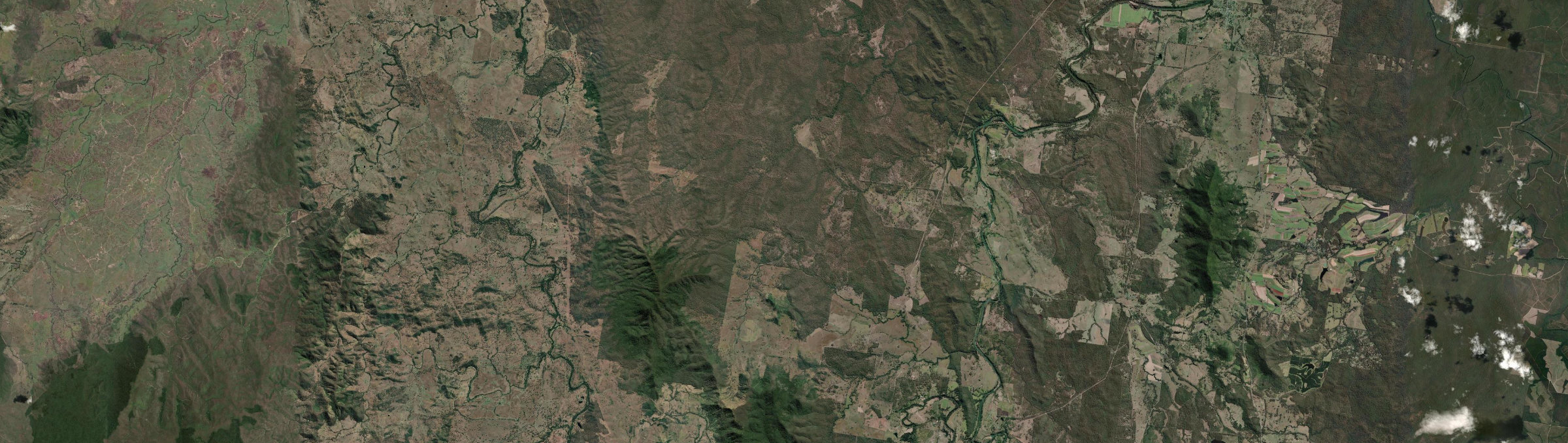 Aerial view of Mount Urah, QLD