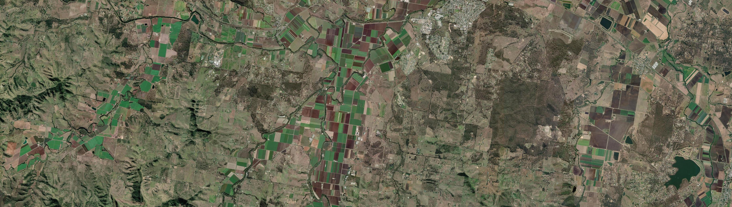 Aerial view of Lower Tenthill, QLD