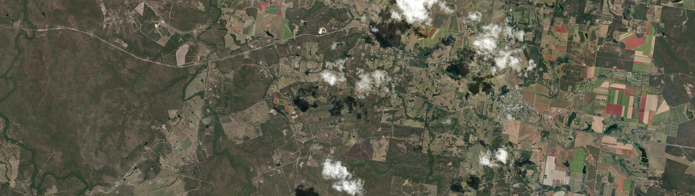 Aerial view of Apple Tree Creek, QLD