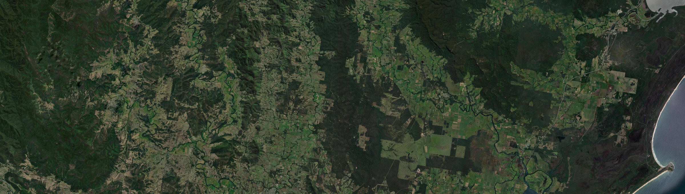 Aerial view of Yarratt Forest, NSW