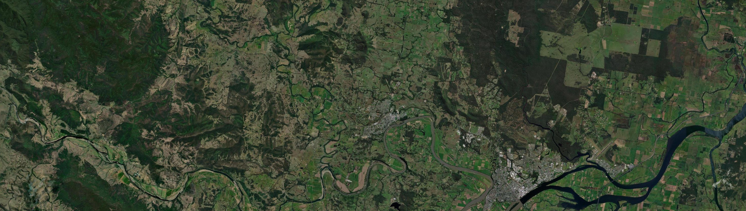 Aerial view of Wingham, NSW