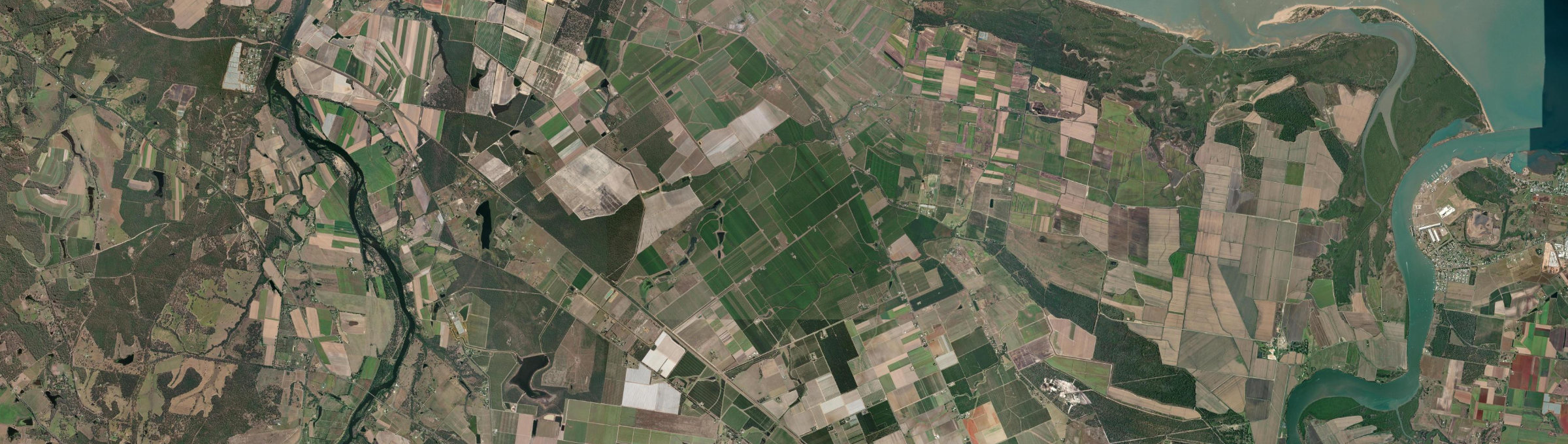 Aerial view of Welcome Creek, QLD