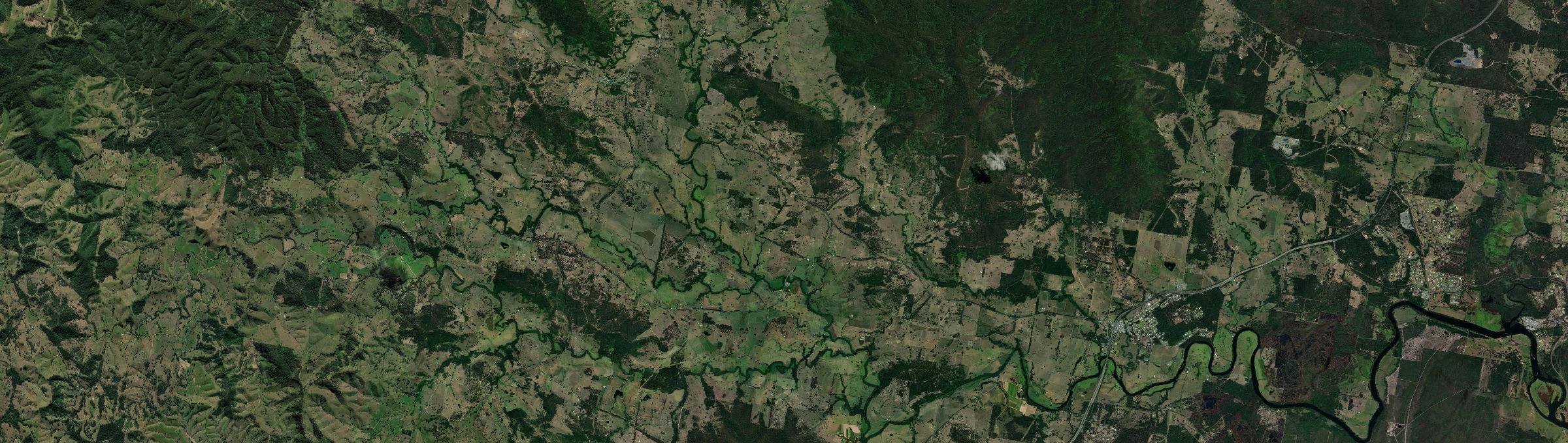 Aerial view of Dyers Crossing, NSW