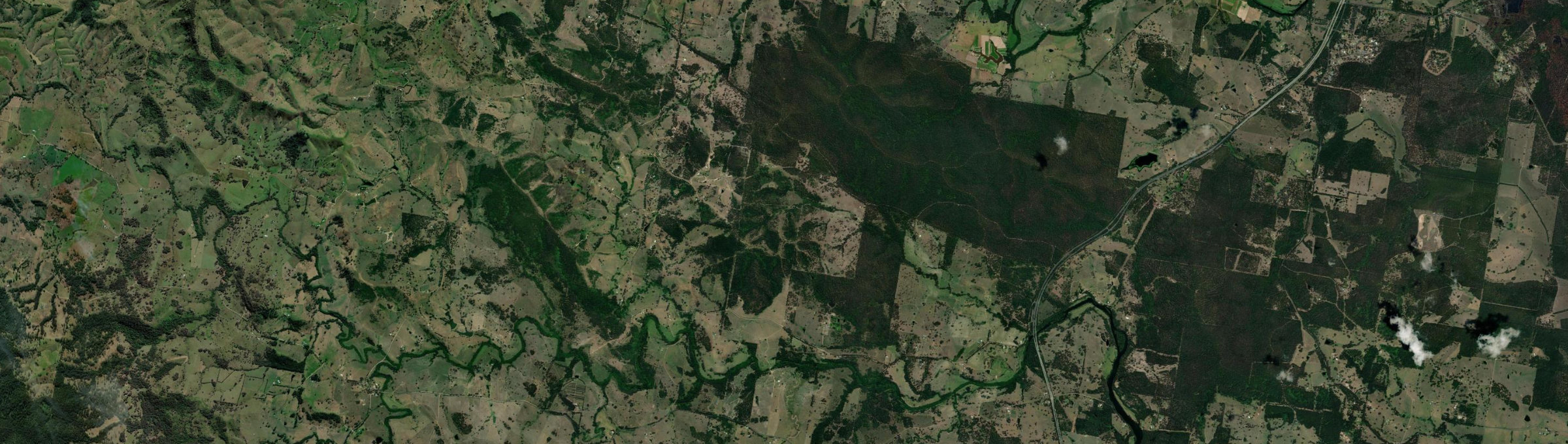 Aerial view of Wang Wauk, NSW