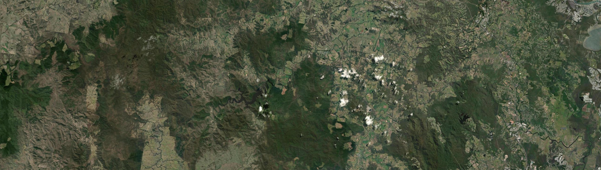 Aerial view of Imbil, QLD