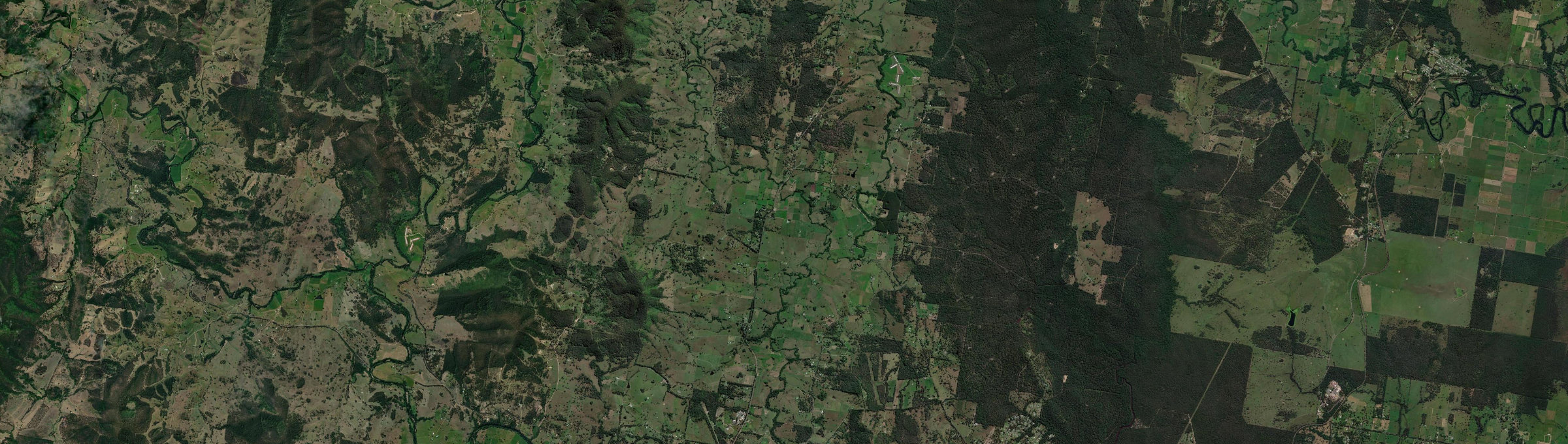 Aerial view of Cedar Party, NSW
