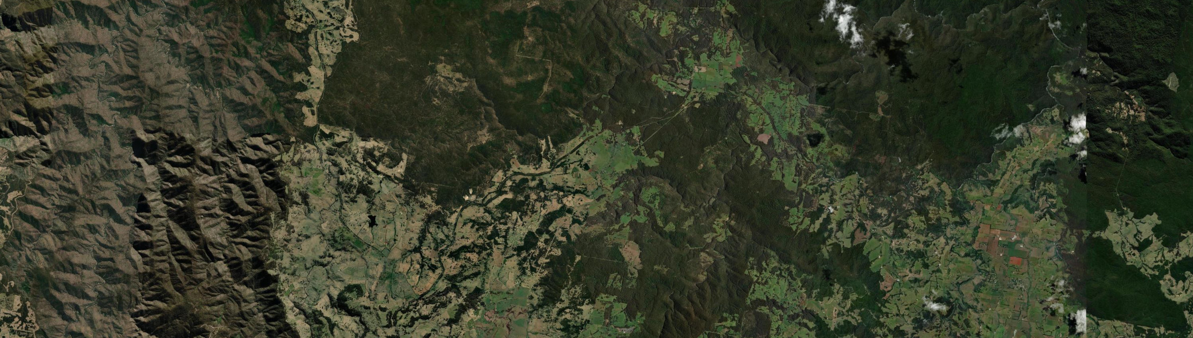 Aerial view of Tyringham, NSW