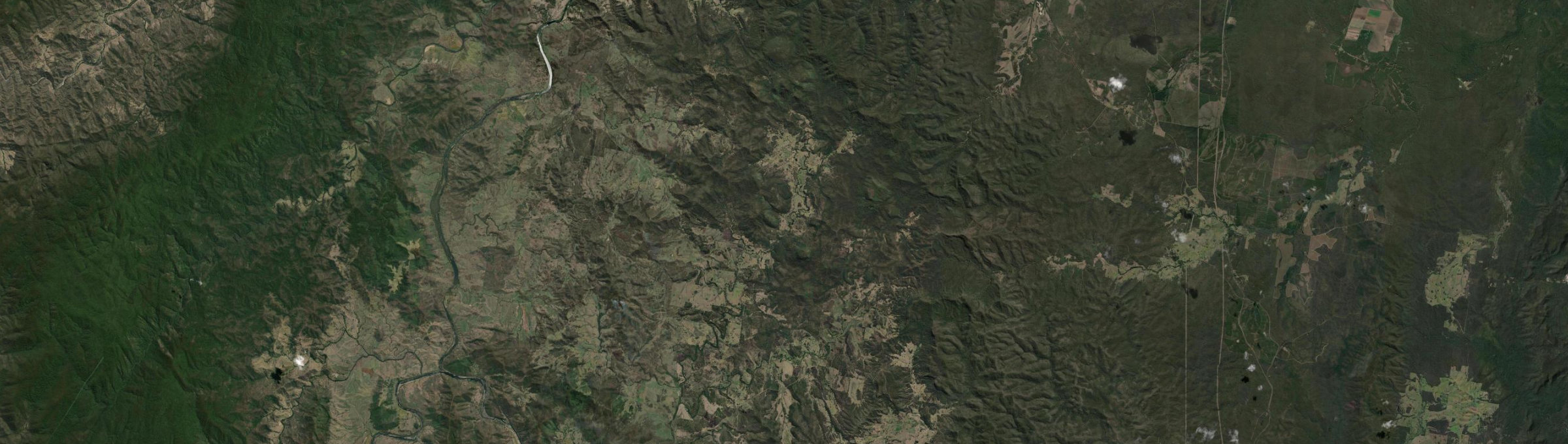 Aerial view of Upper Fine Flower, NSW