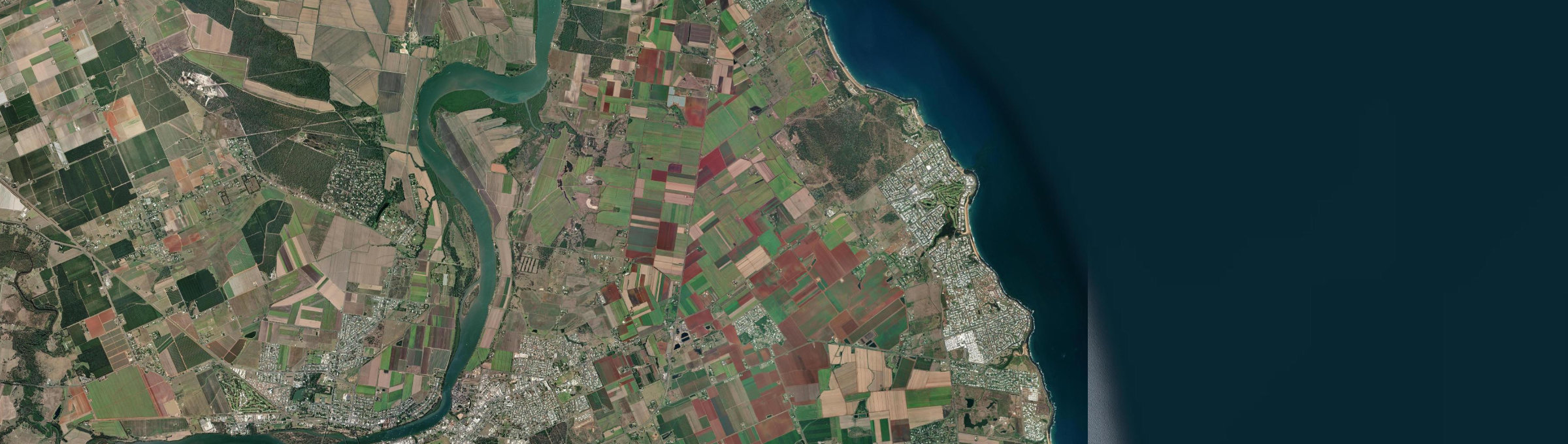 Aerial view of Qunaba, QLD