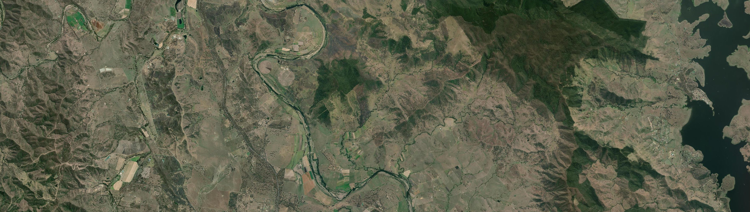 Aerial view of Scrub Creek, QLD