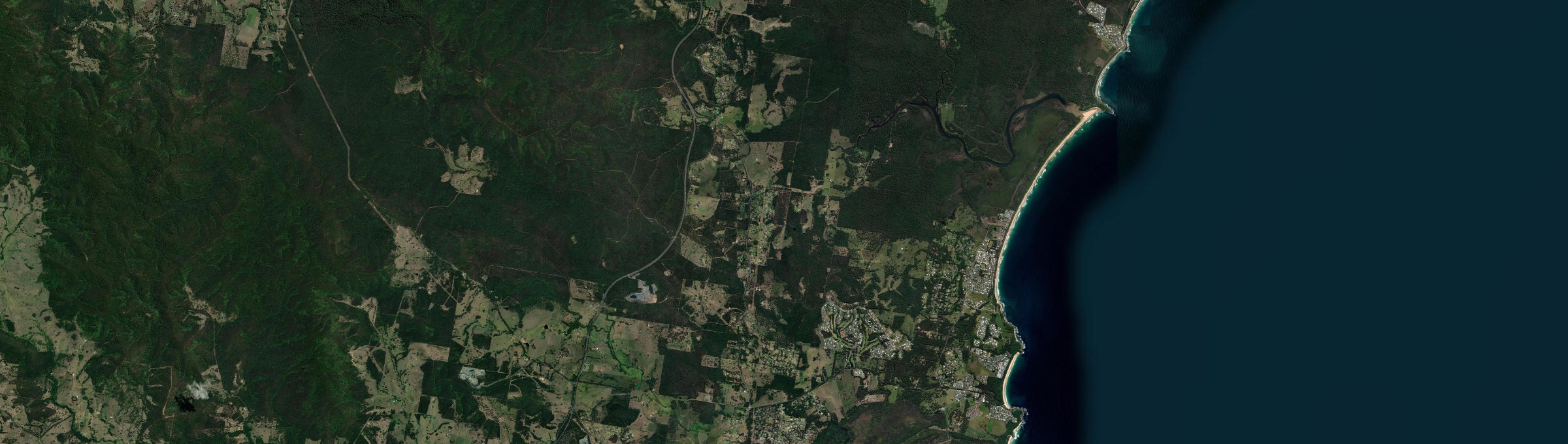 Aerial view of Rainbow Flat, NSW