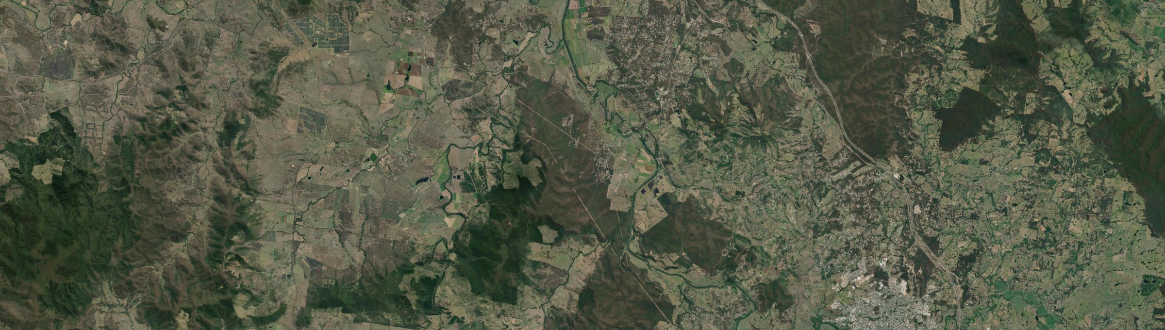 Aerial view of Bells Bridge, QLD