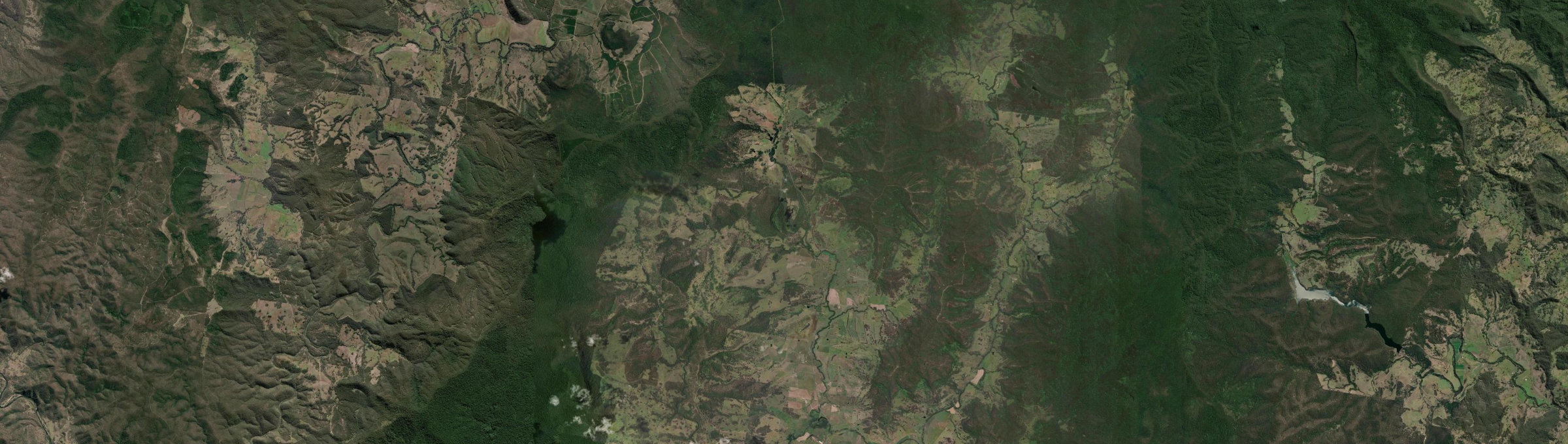 Aerial view of Bean Creek, NSW
