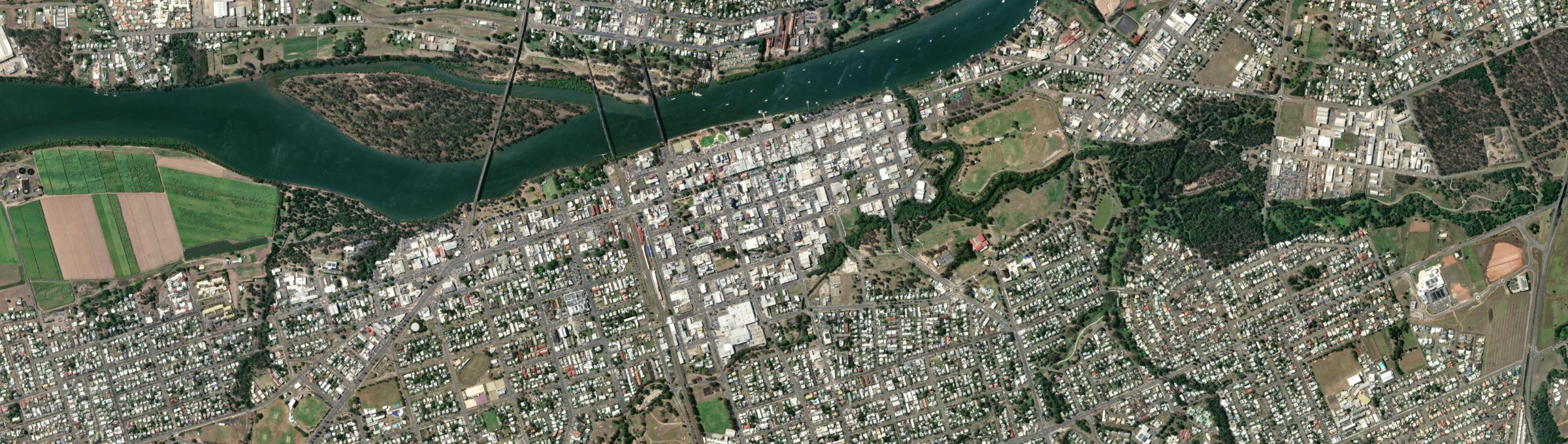 Aerial view of Bundaberg Central, QLD