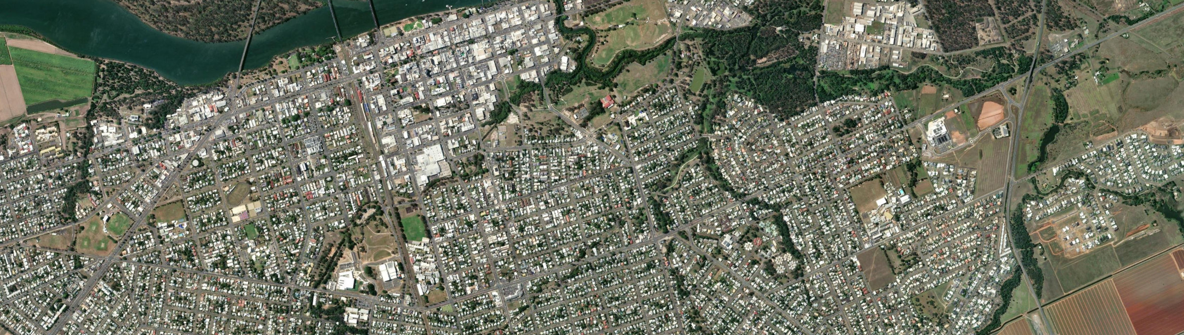 Aerial view of Bundaberg South, QLD