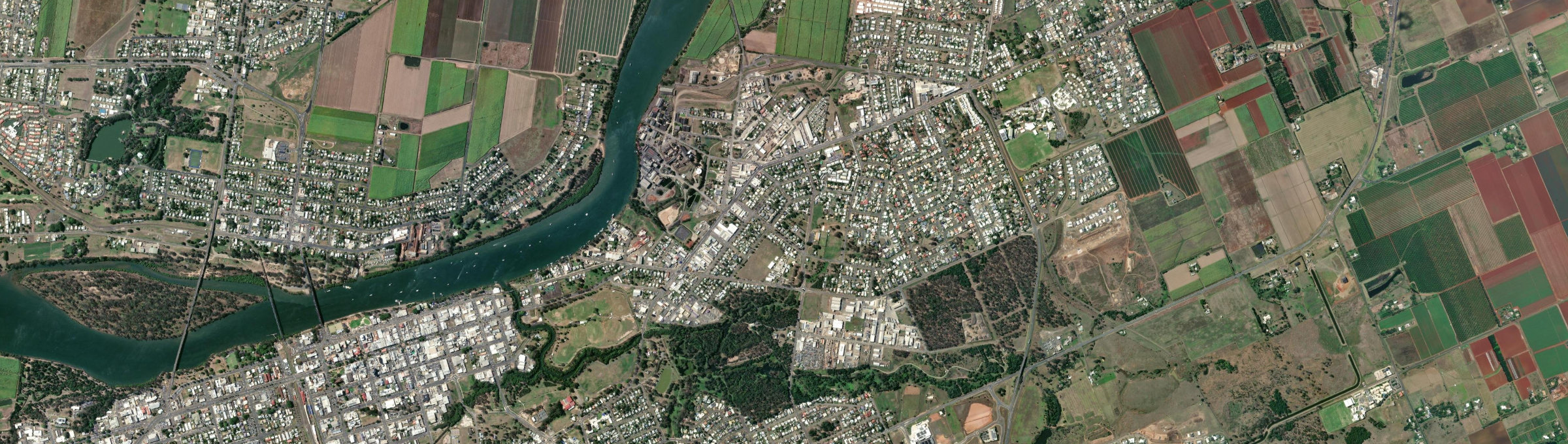 Aerial view of Bundaberg East, QLD